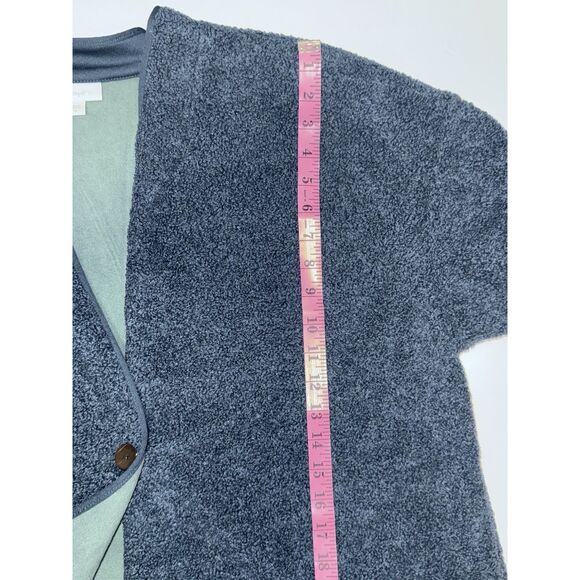 Pure J. Jill Fleece-Lined Boucle Cardigan Sweater Jacket Teddy Long Oversized XL - Picture 13 of 15